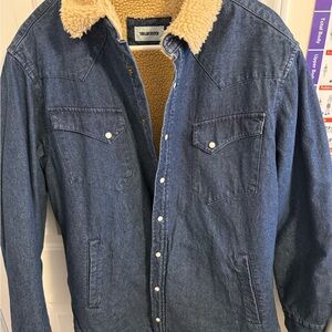 Taylor Stitch Blue Denim Jacket with Sherpa Lining